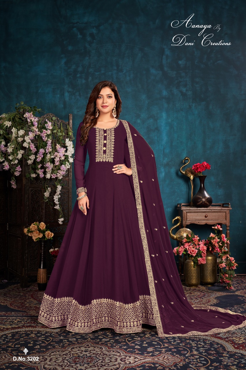 dani aanaya aanaya 3200 Series vol 132 faux georgette elegant look salwar suit catalog