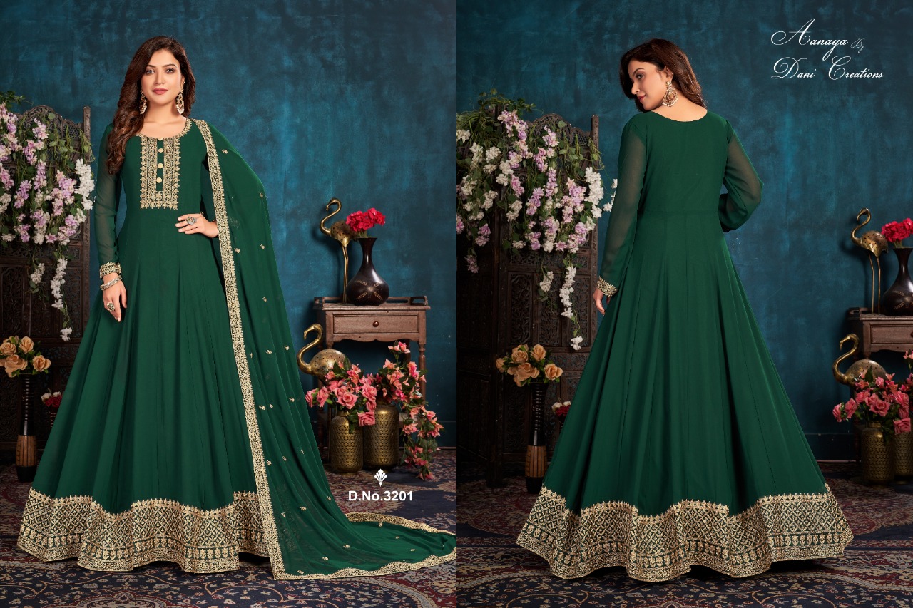 dani aanaya aanaya 3200 Series vol 132 faux georgette elegant look salwar suit catalog