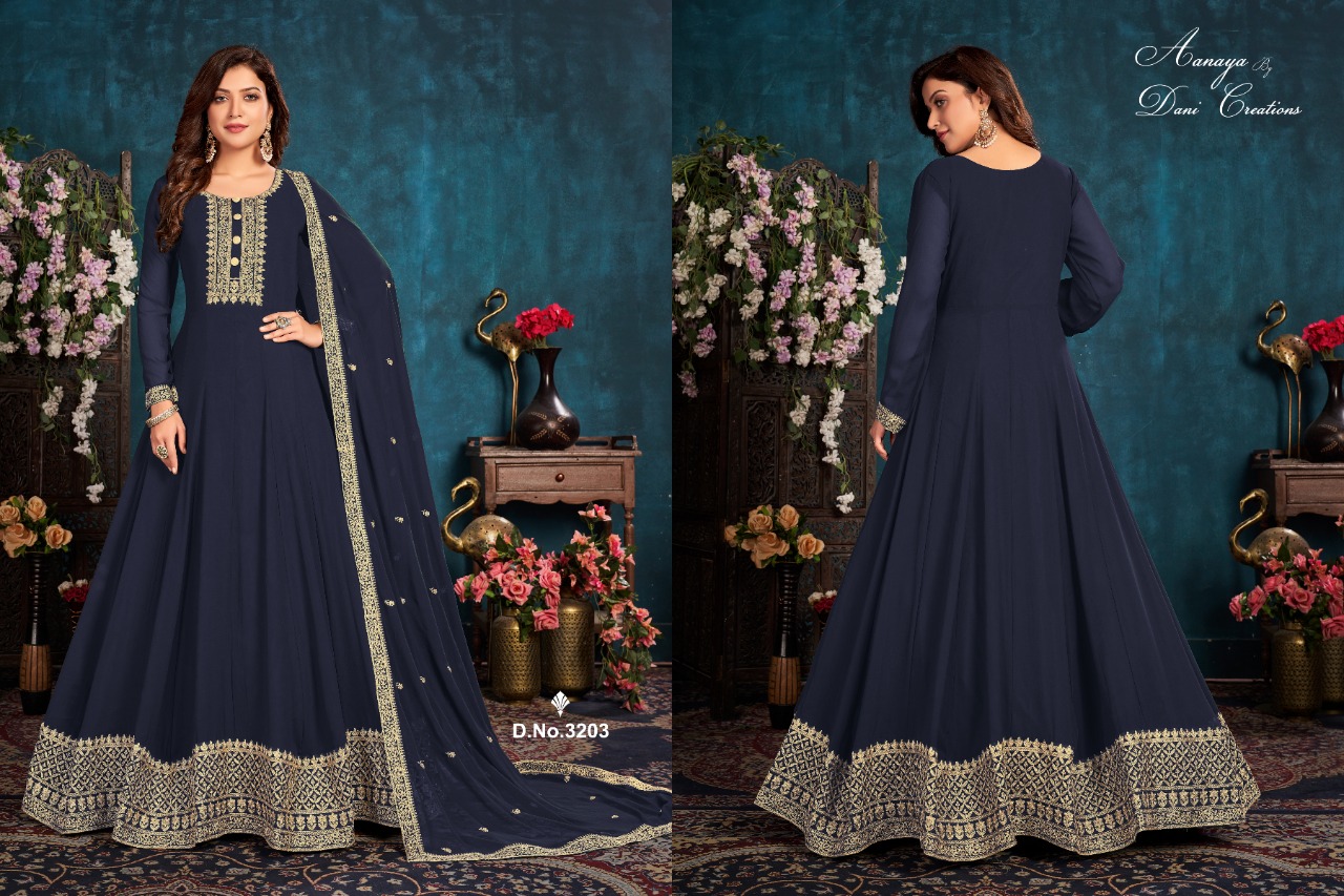 dani aanaya aanaya 3200 Series vol 132 faux georgette elegant look salwar suit catalog