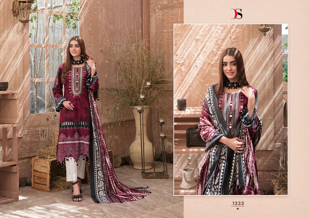 deepsy suit aashna lawn 22 cotton authentic fabric  salwar suit with chiffon dupatta catalog