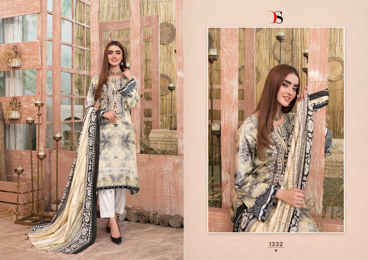 deepsy suit aashna lawn 22 cotton authentic fabric  salwar suit with chiffon dupatta catalog