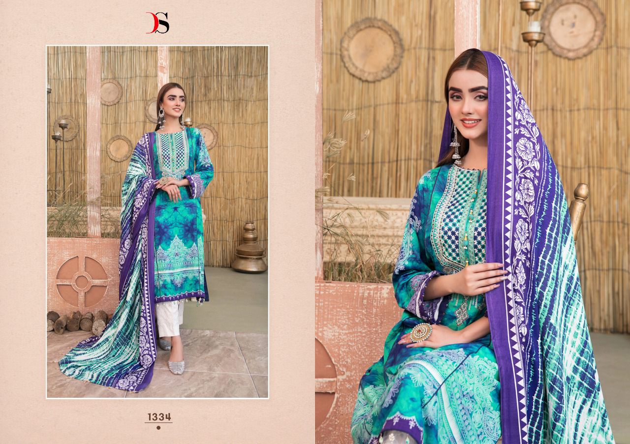 deepsy suit aashna lawn 22 cotton authentic fabric  salwar suit with chiffon dupatta catalog