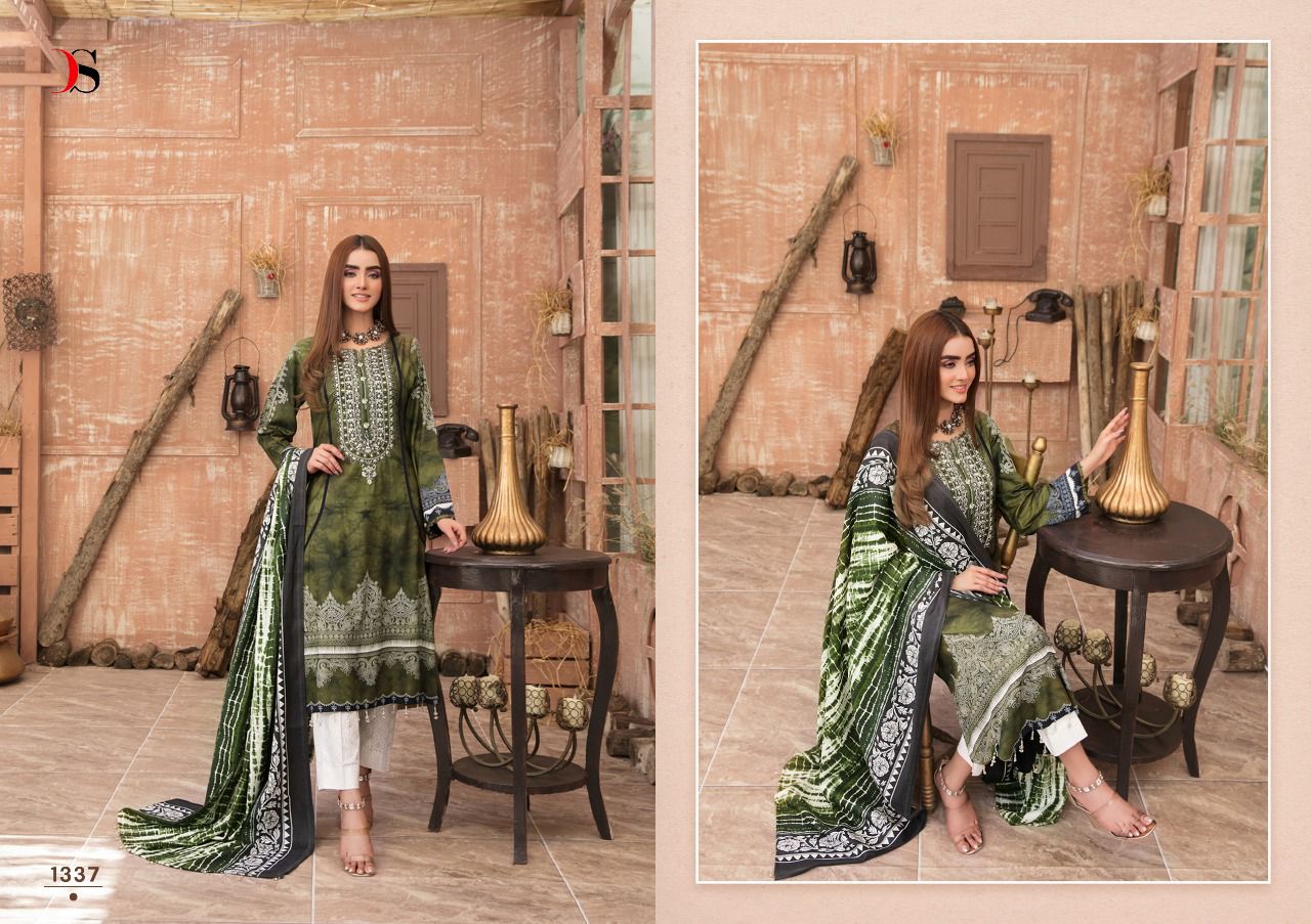 deepsy suit aashna lawn 22 cotton authentic fabric  salwar suit with chiffon dupatta catalog