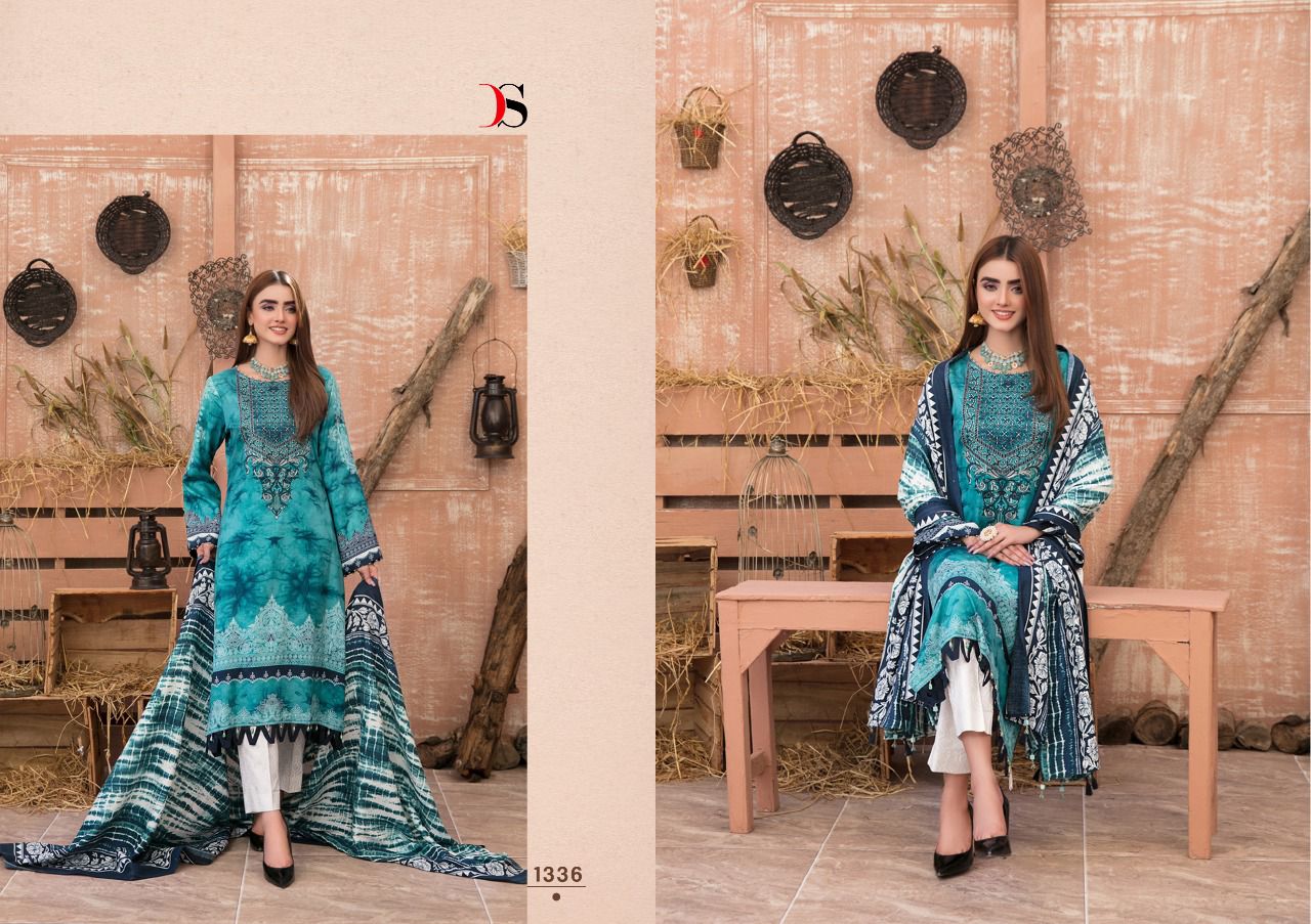 deepsy suit aashna lawn 22 cotton authentic fabric  salwar suit with chiffon dupatta catalog