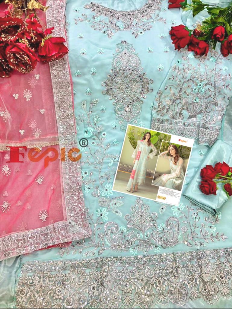 fepic rosemeen d 5146 3 set georgette astonishing look salwar suit single