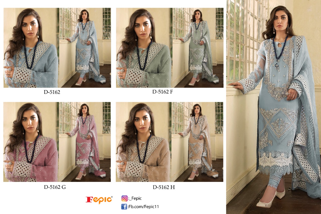 fepic rosemeen d 5162 4 pc set georgette attrective  look salwar suit catalog