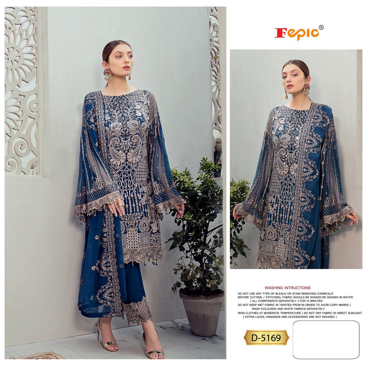 fepic rosemeen d 5169 georgette astonishing look salwar suit catalog