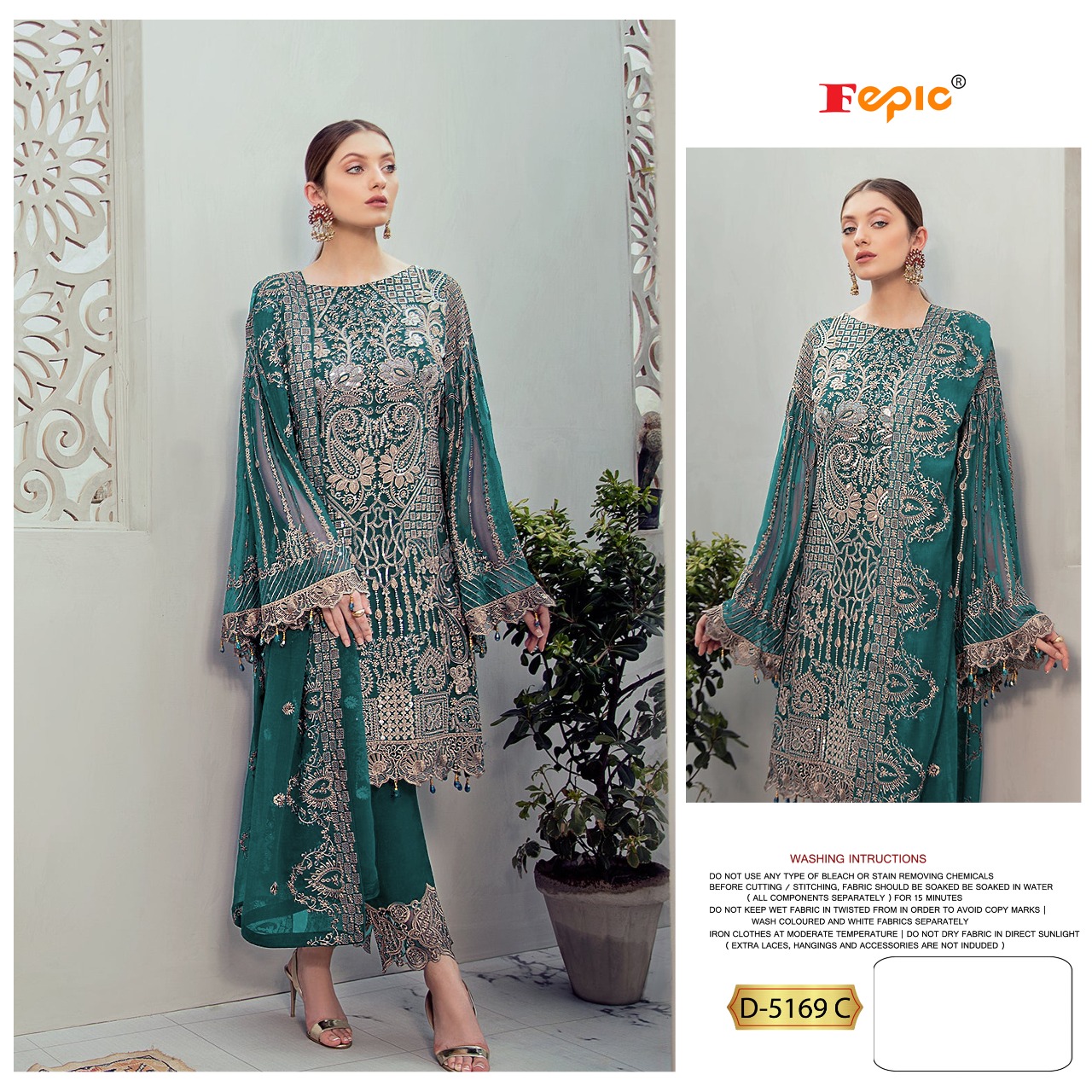 fepic rosemeen d 5169 georgette astonishing look salwar suit catalog