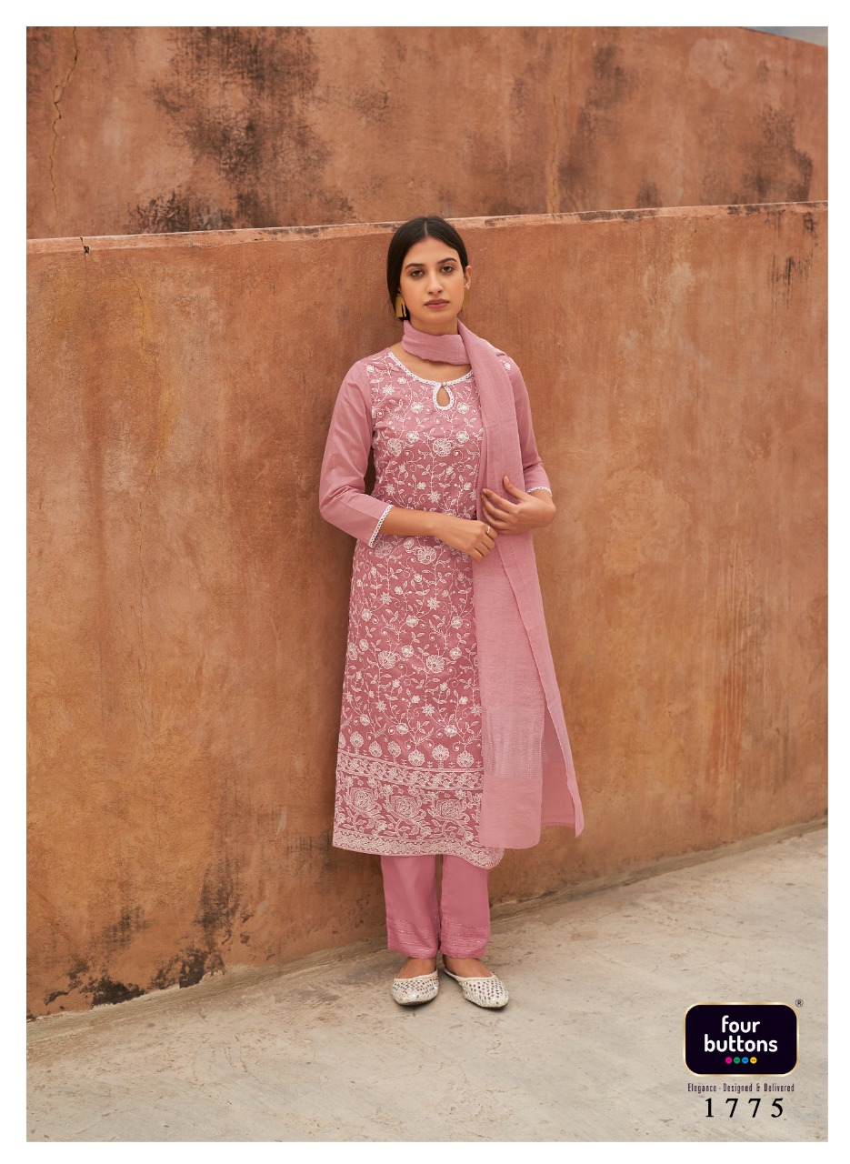 four buttons pearl 5 viscose new and modern style top bottom with dupatta catalog