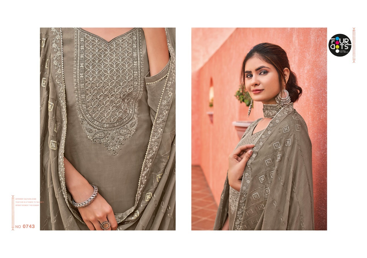 fourdots latika crep elegant salwar suit catalog