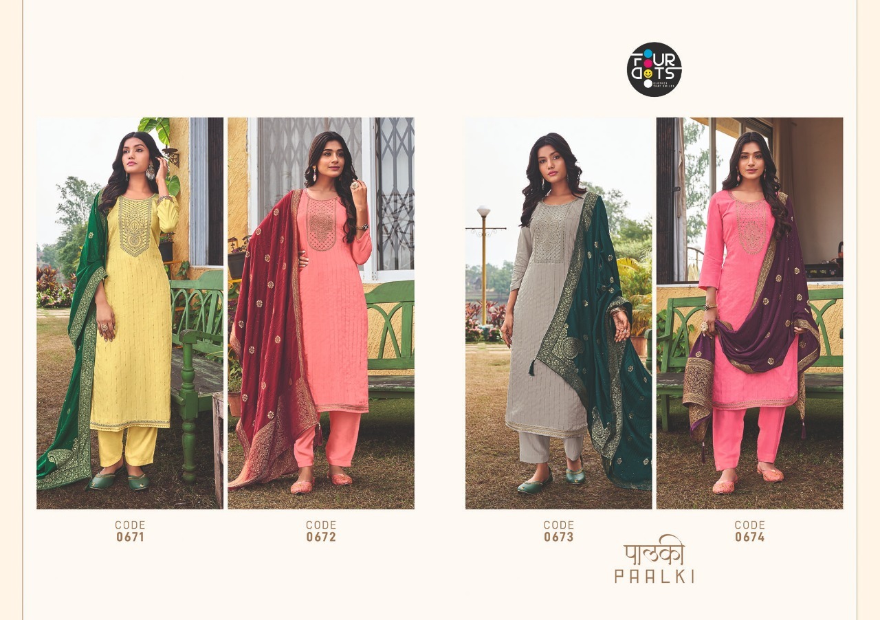 fourdots paalki viscose regal look salwar suit catalog