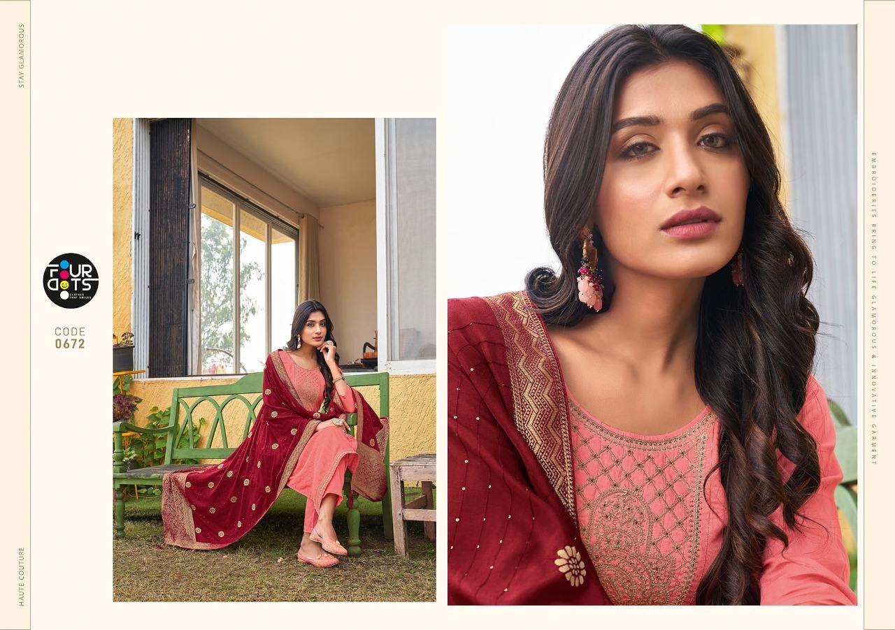 fourdots paalki viscose regal look salwar suit catalog