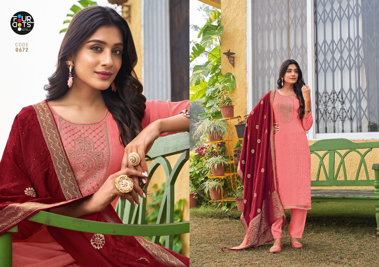 fourdots paalki viscose regal look salwar suit catalog