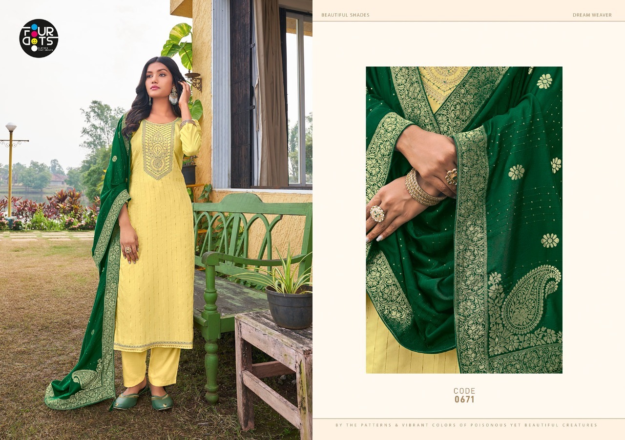 fourdots paalki viscose regal look salwar suit catalog