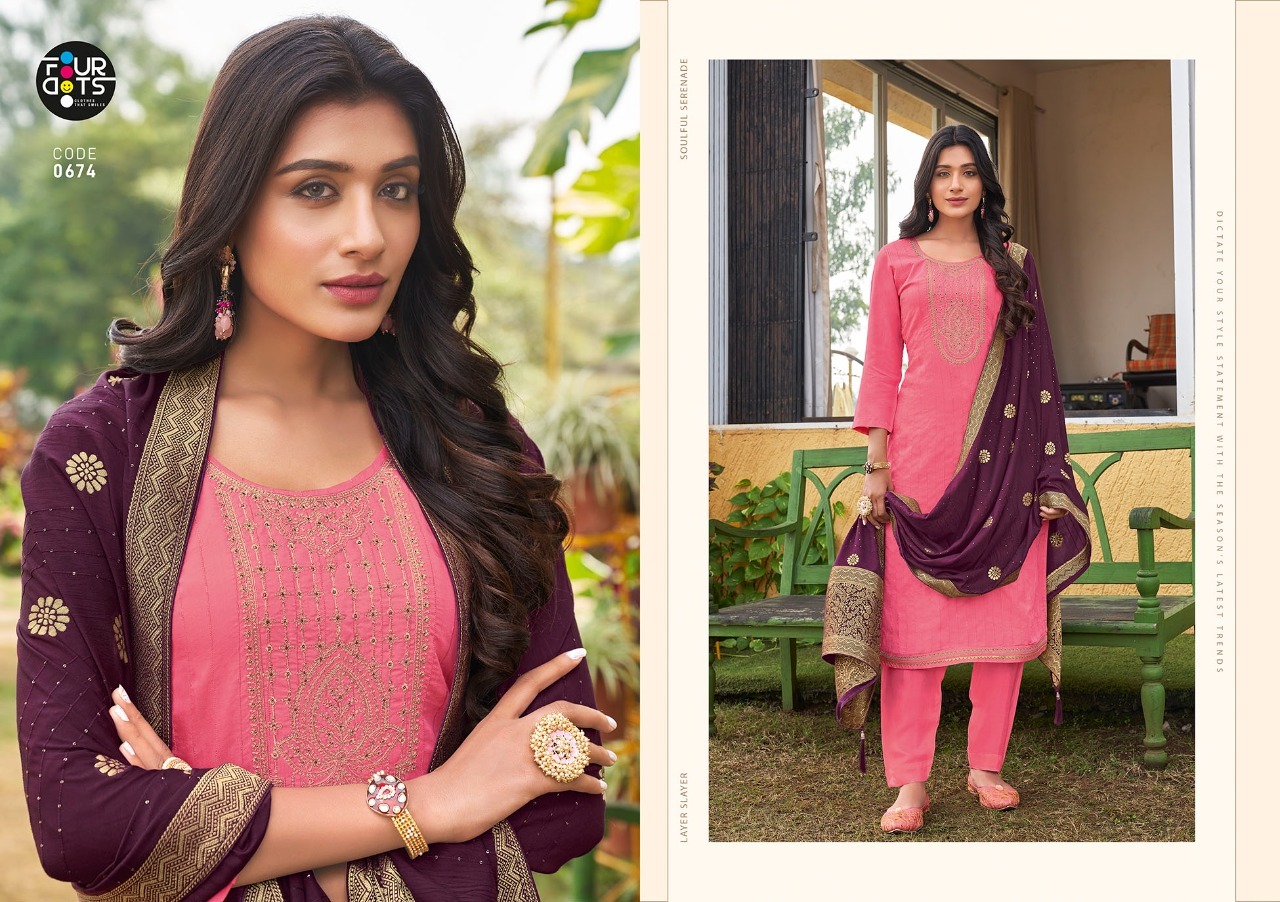 fourdots paalki viscose regal look salwar suit catalog