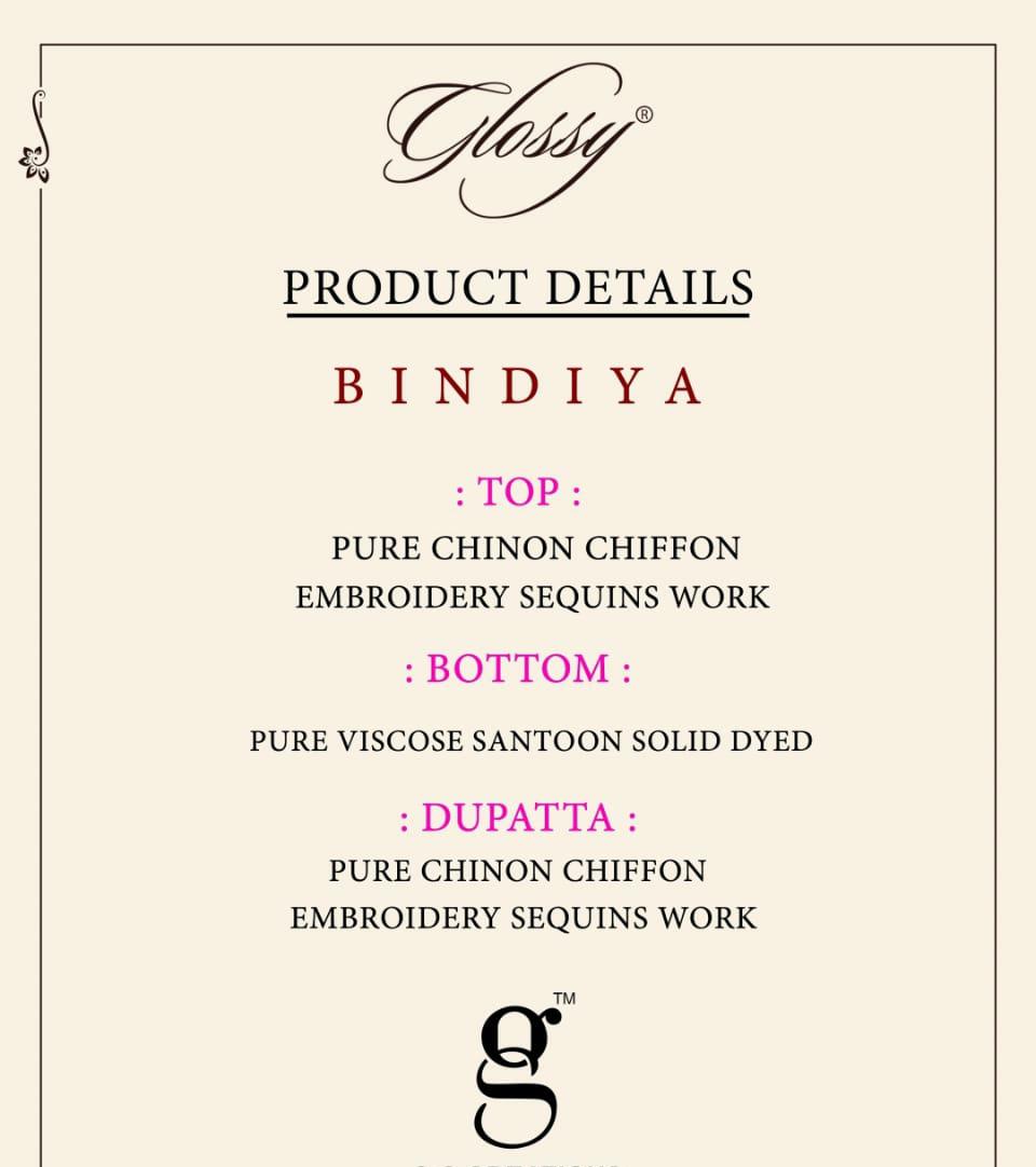 glossy bindiya chiffon astonishing salwar suit catalog