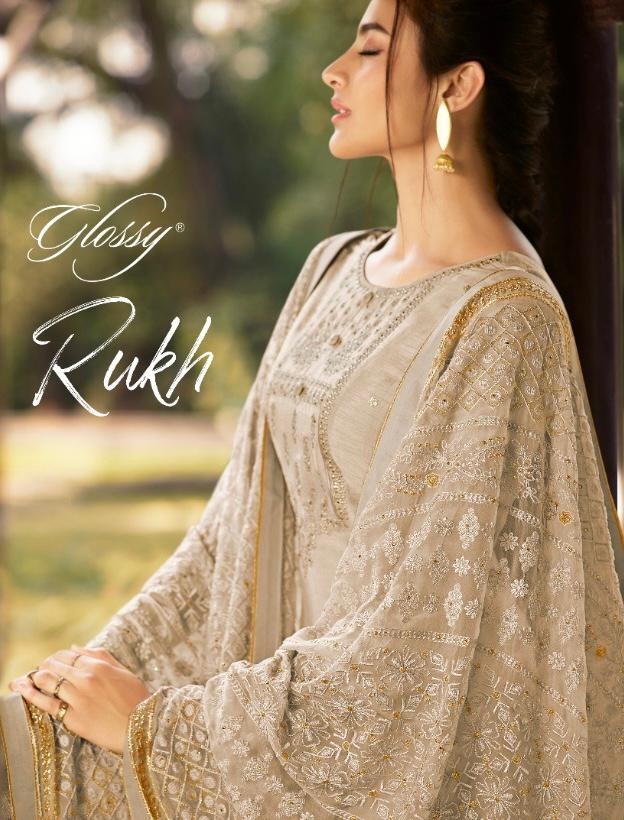 glossy rukh cotton graceful look salwar suit catalog