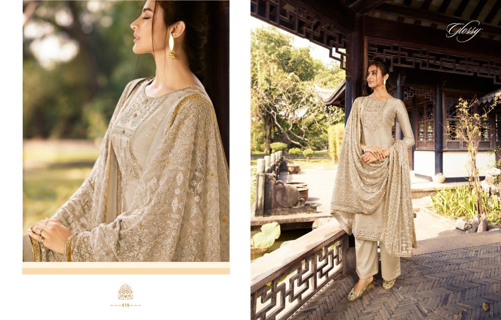 glossy rukh cotton graceful look salwar suit catalog