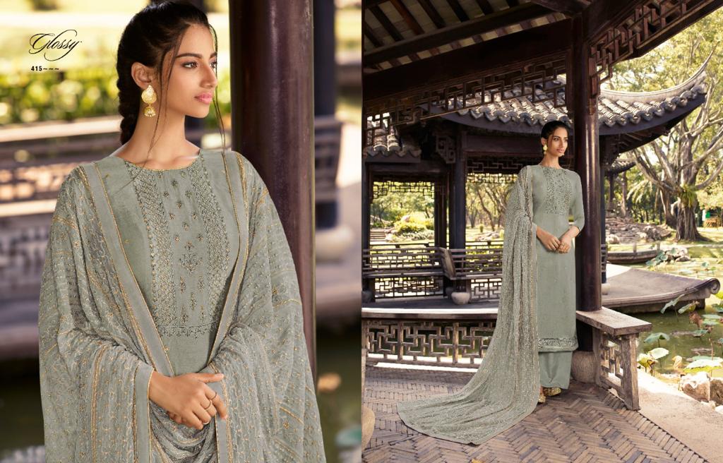 glossy rukh cotton graceful look salwar suit catalog