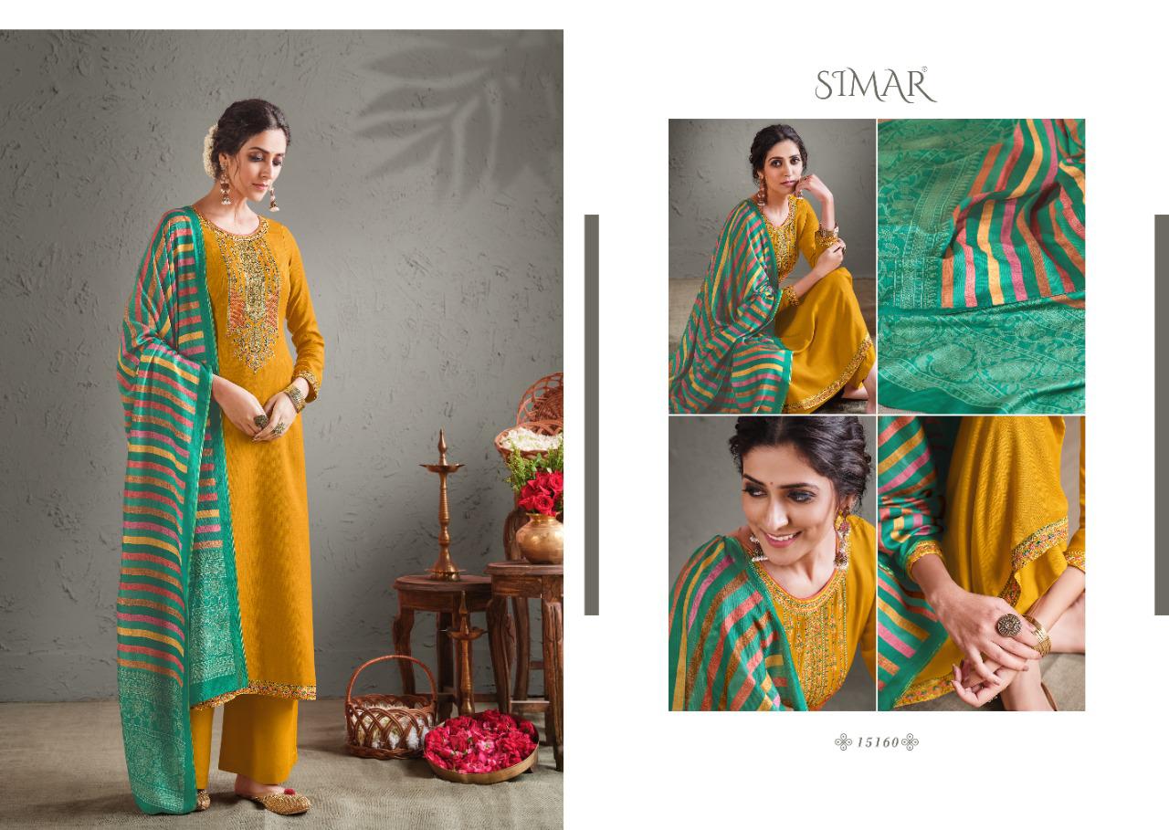 glossy simar aadhya pashmina gorgeous look salwar suit catalog