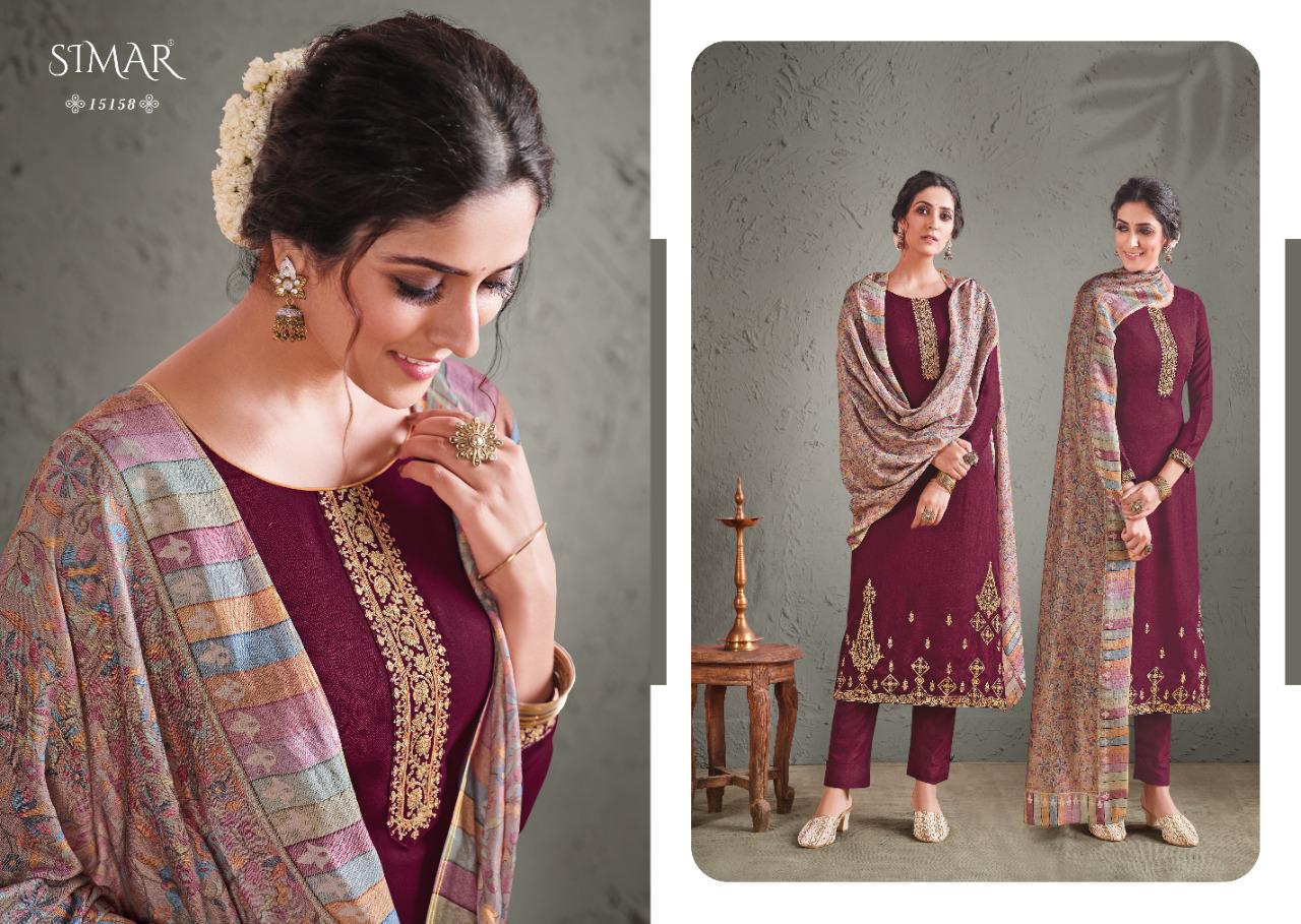 glossy simar aadhya pashmina gorgeous look salwar suit catalog