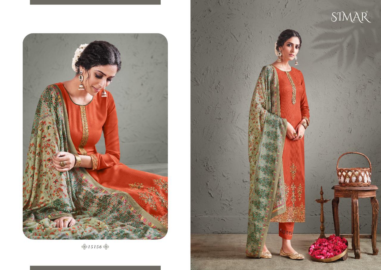 glossy simar aadhya pashmina gorgeous look salwar suit catalog