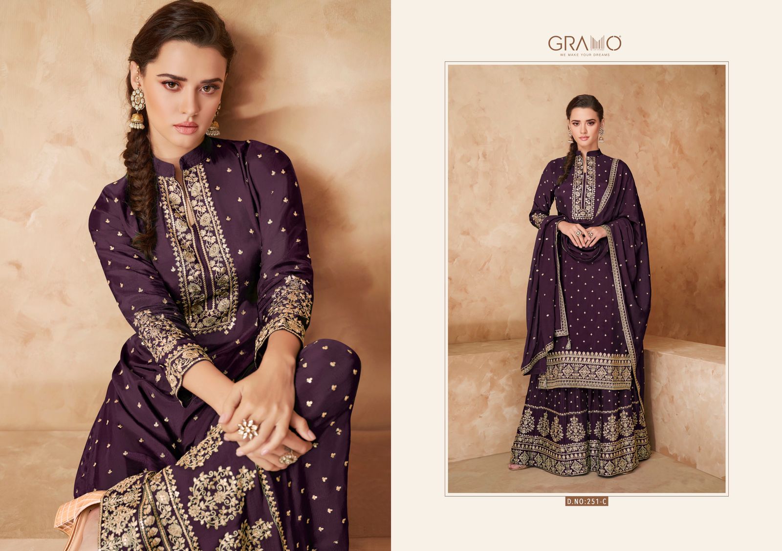 gramo colour special vol 1 karva catchy look top bottom with dupatta catalog