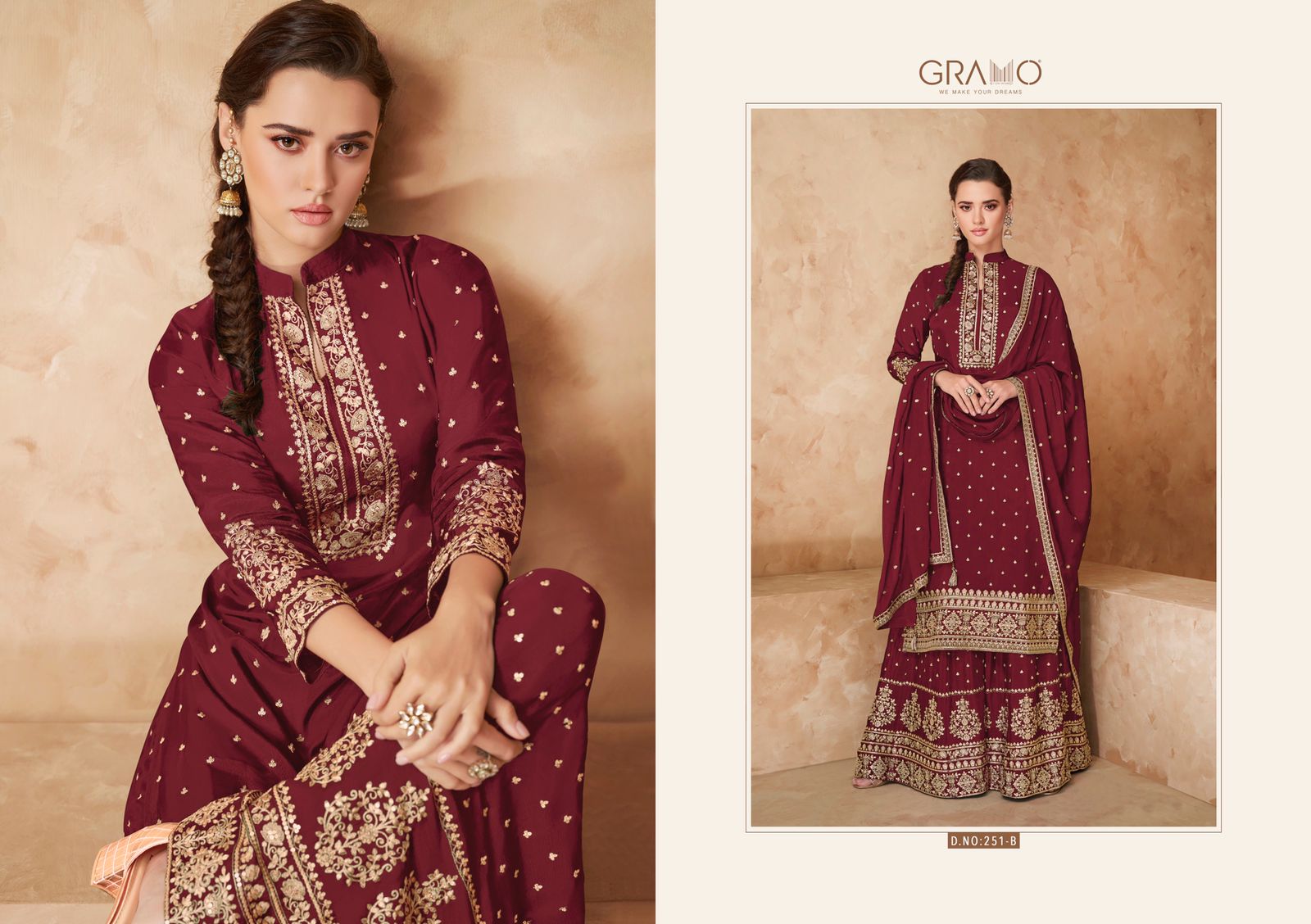 gramo colour special vol 1 karva catchy look top bottom with dupatta catalog