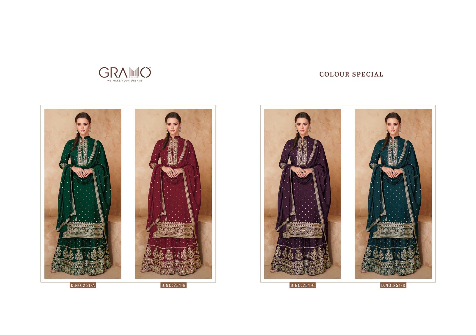 gramo colour special vol 1 karva catchy look top bottom with dupatta catalog