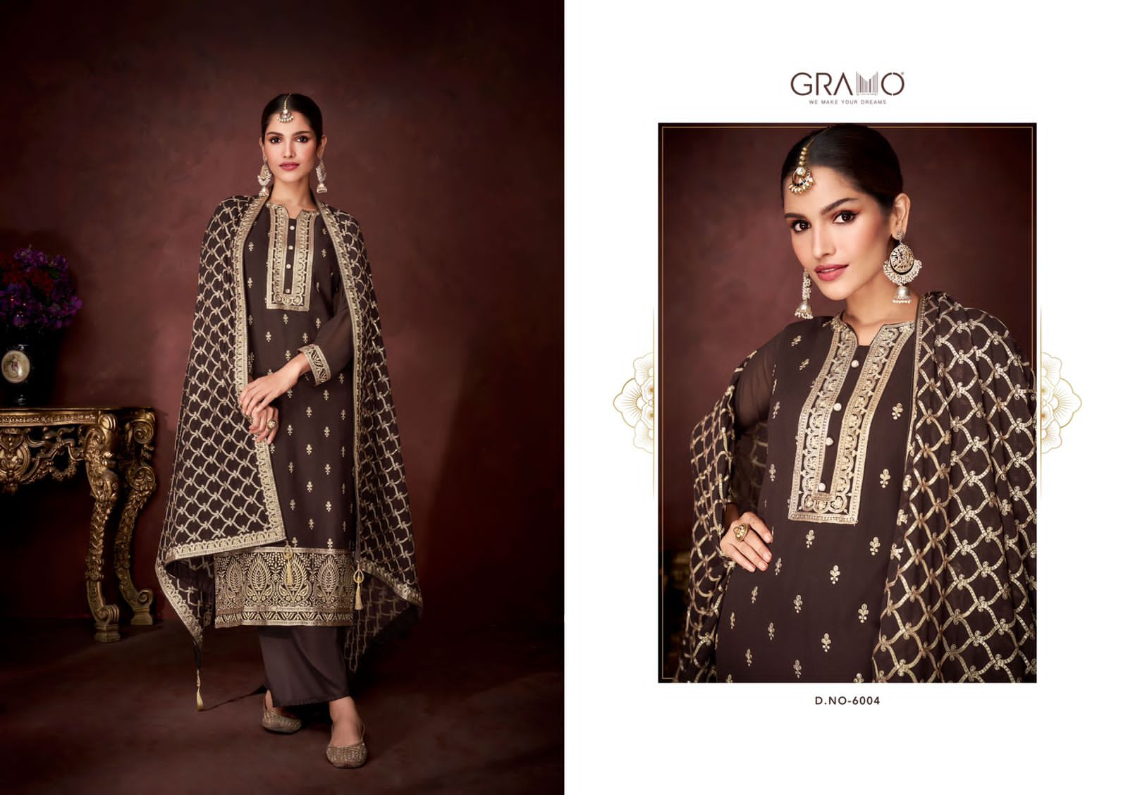 gramo nazara vol 1 jorget decent look top bottom with dupatta catalog