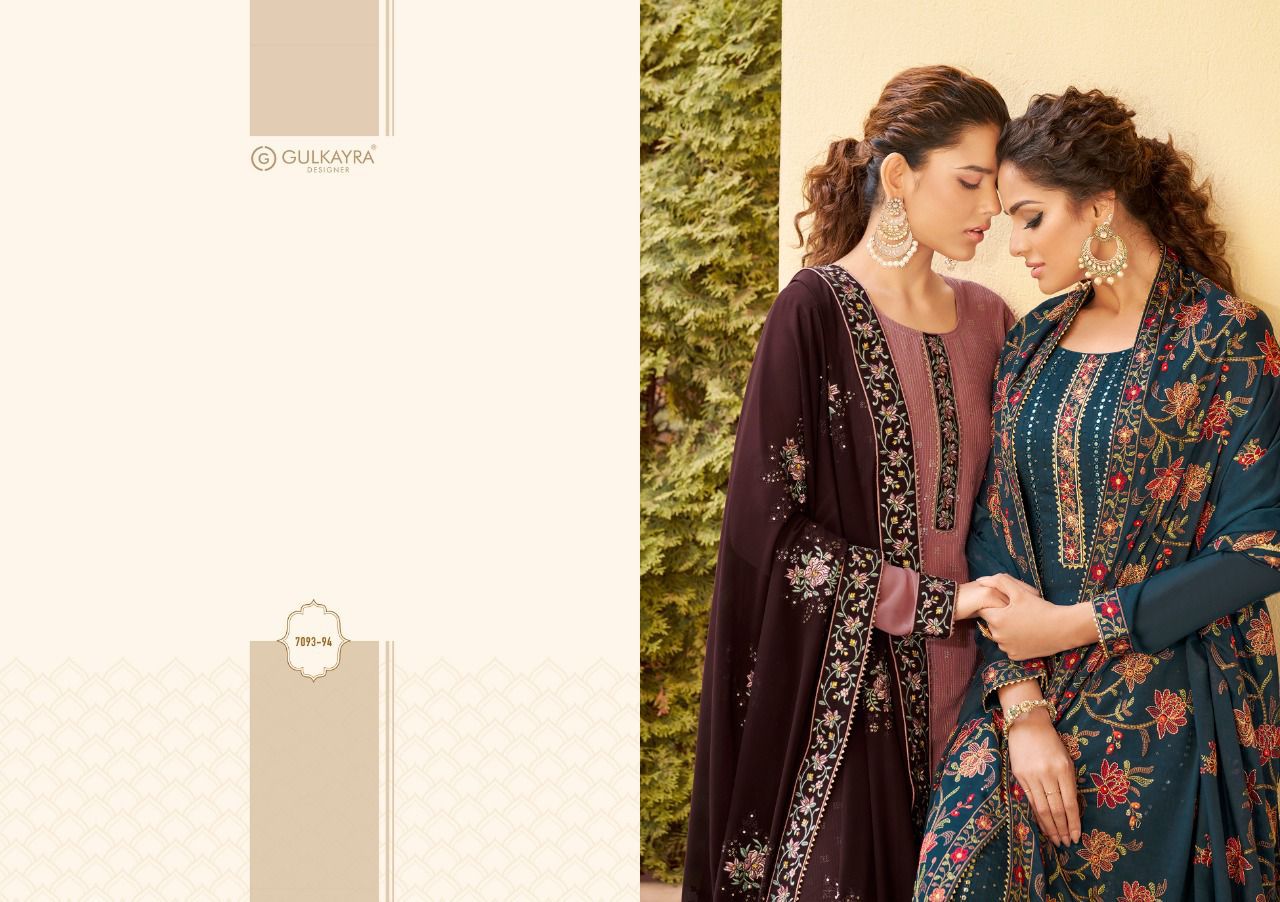 gulkayra designer banni nx  georgette gorgeous look salwra suit catalog