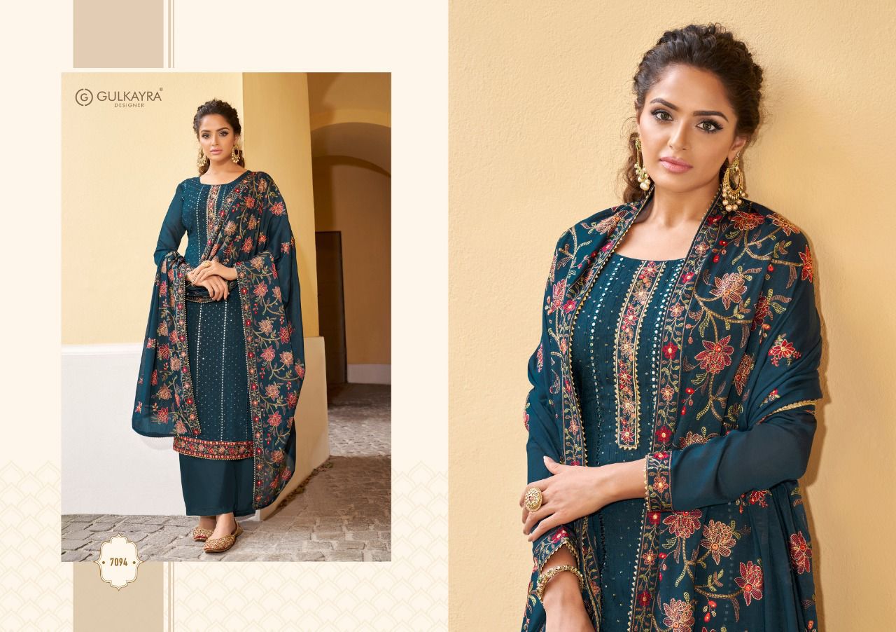 gulkayra designer banni nx  georgette gorgeous look salwra suit catalog