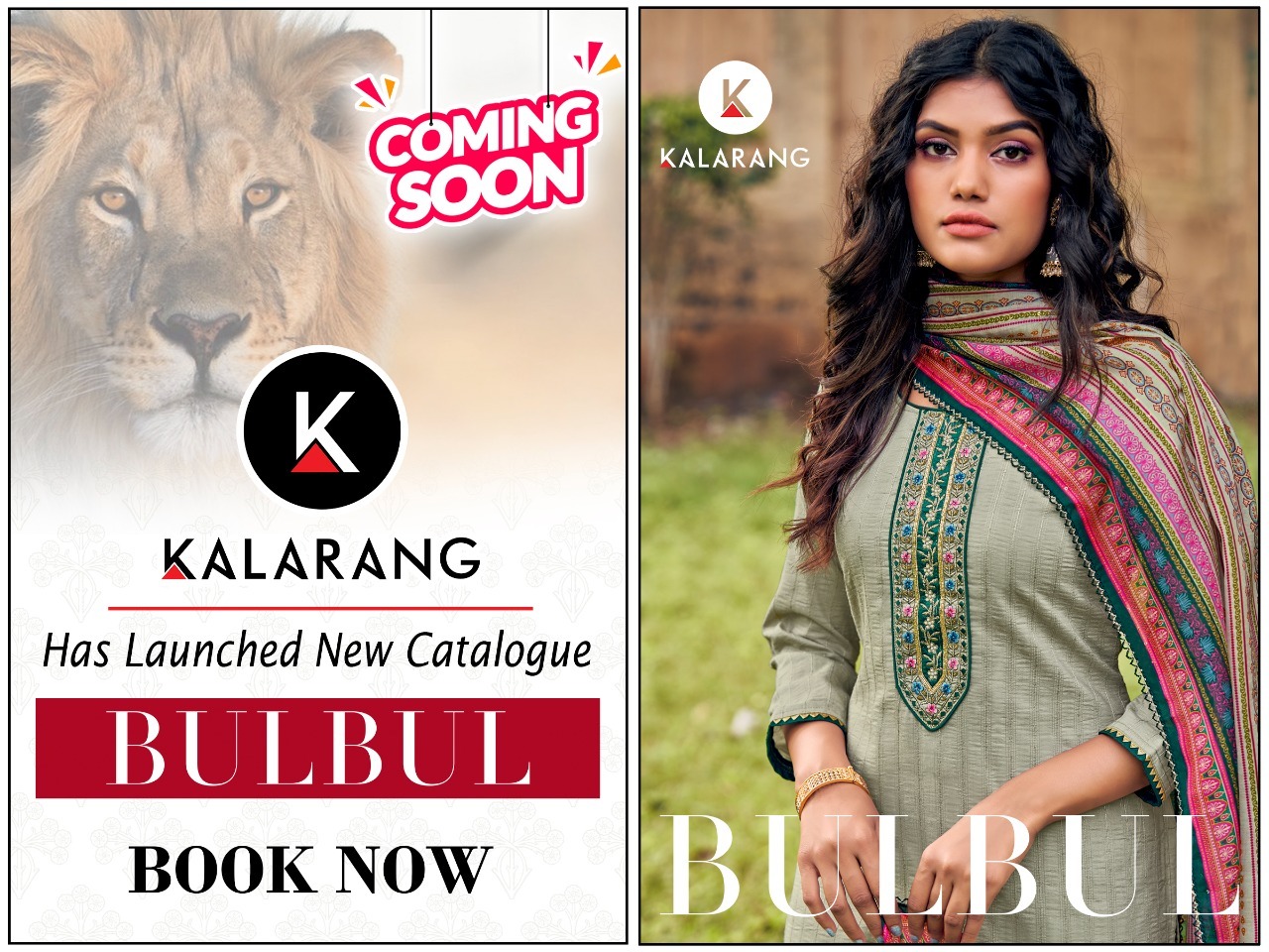 kalarang bulbul parampara weaving elegant salwar suit catalog