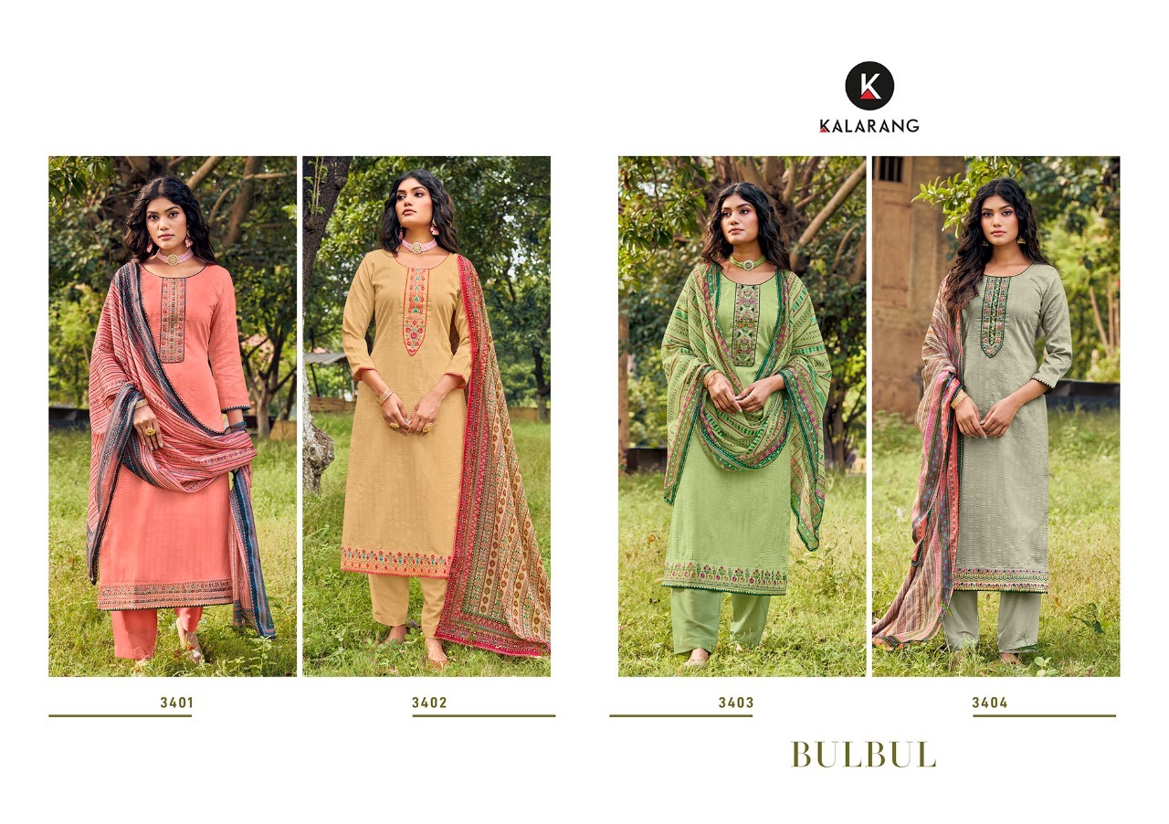 kalarang bulbul parampara weaving elegant salwar suit catalog