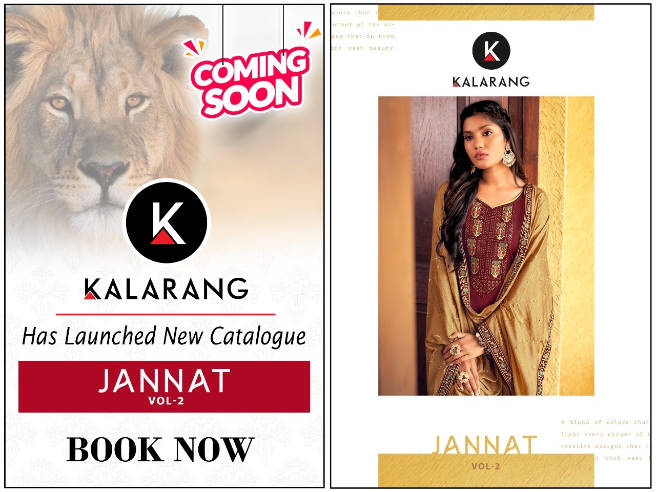 kalarang jannat vol 2 parampara silk elegant salwar suit catalog