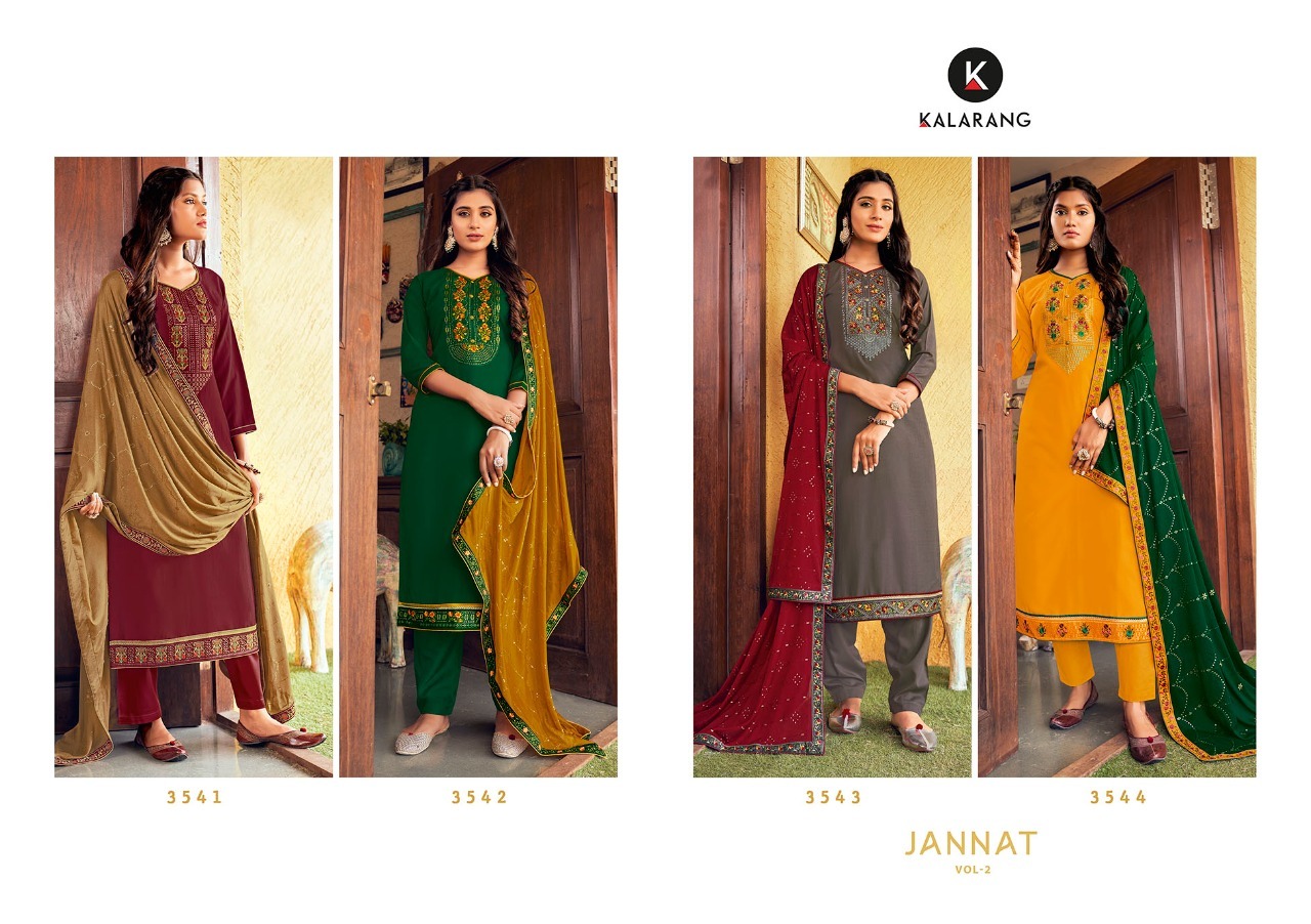 kalarang jannat vol 2 parampara silk elegant salwar suit catalog