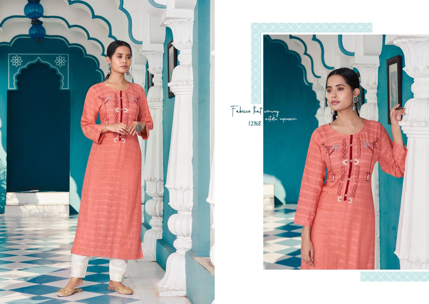 kalaroop by kajree beetle rayon innovative look kurti catalog