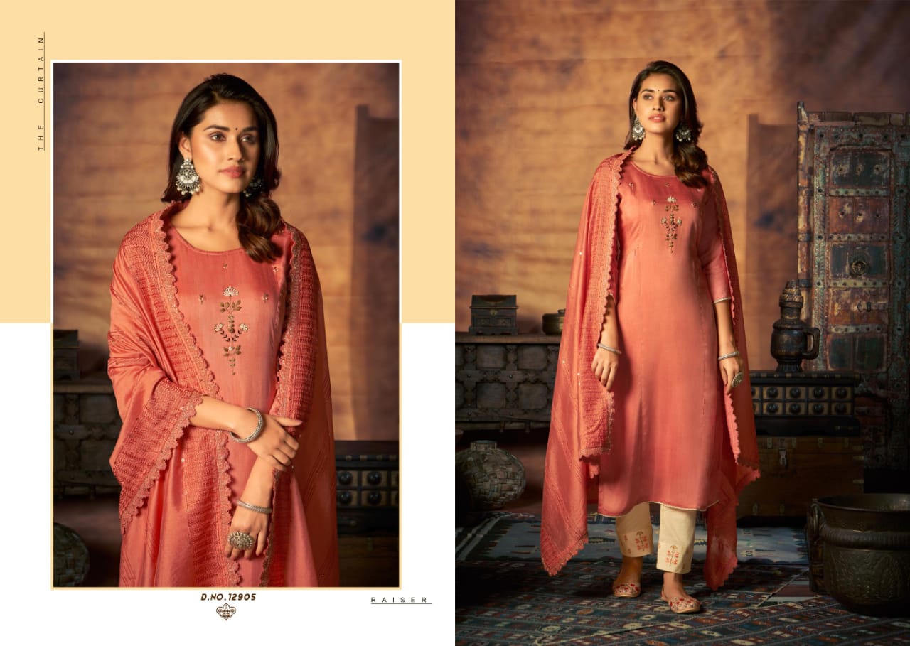 kalaroop by kajree maher muslin innovative style top bottom with dupatta catalog