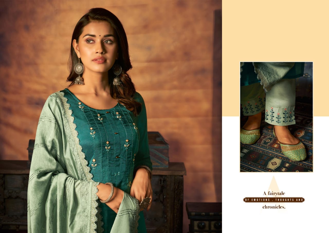 kalaroop by kajree maher muslin innovative style top bottom with dupatta catalog