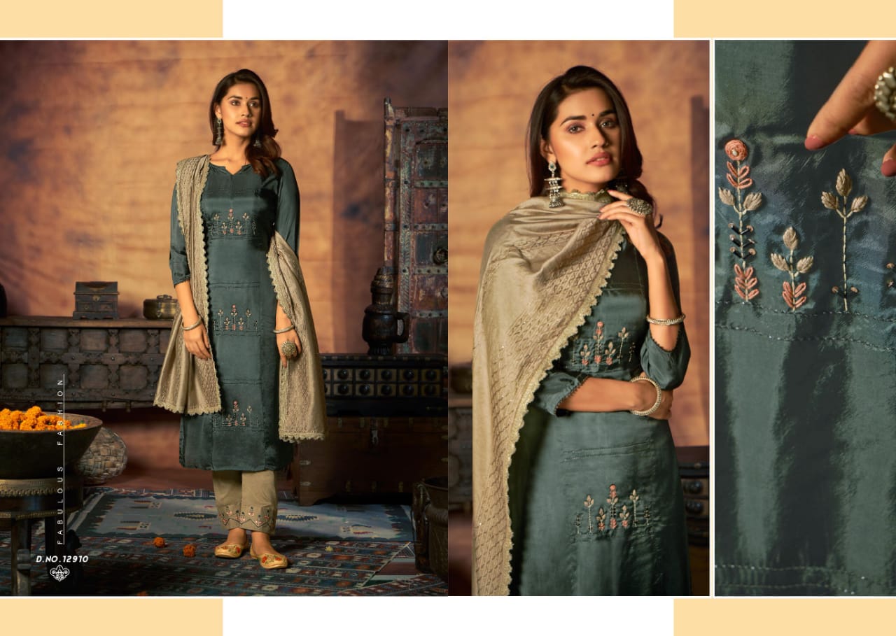 kalaroop by kajree maher muslin innovative style top bottom with dupatta catalog