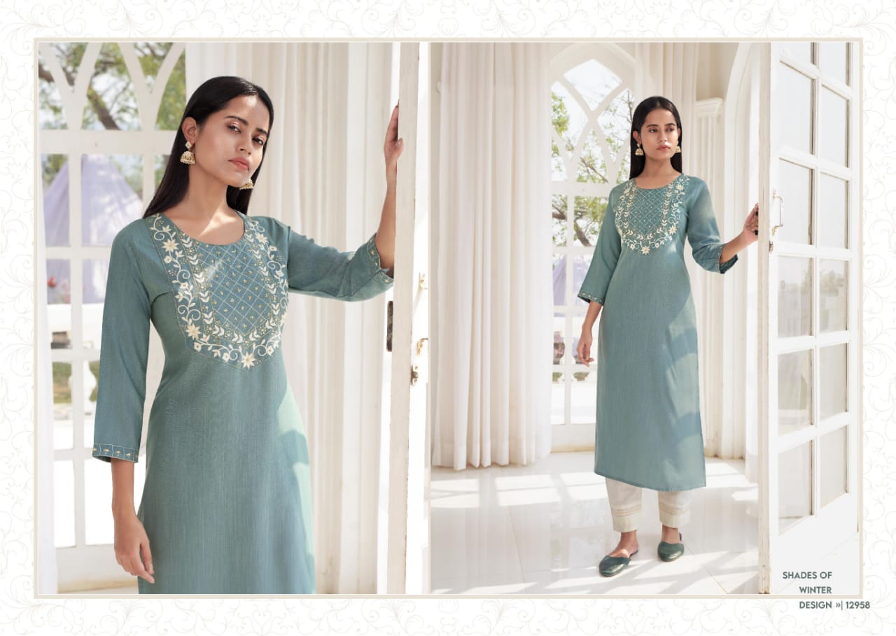 kalaroop by kajree seagull rayon astonishing kurti catalog