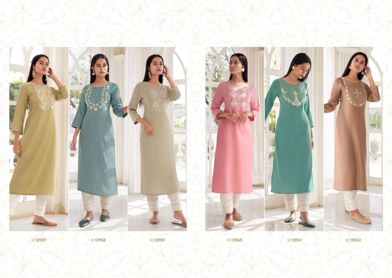 kalaroop by kajree seagull rayon astonishing kurti catalog