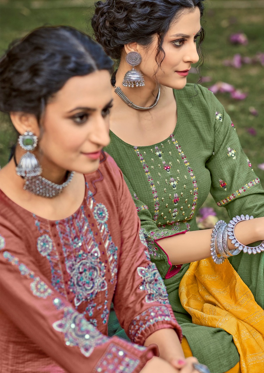 koodee riza vol 1 viscose attractive top with bottom and dupatta catalog