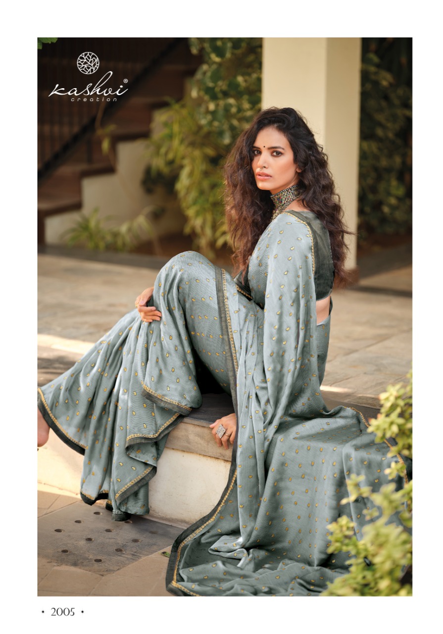 lt kashvi creation adira moss chiffon beautifull print saree catalog