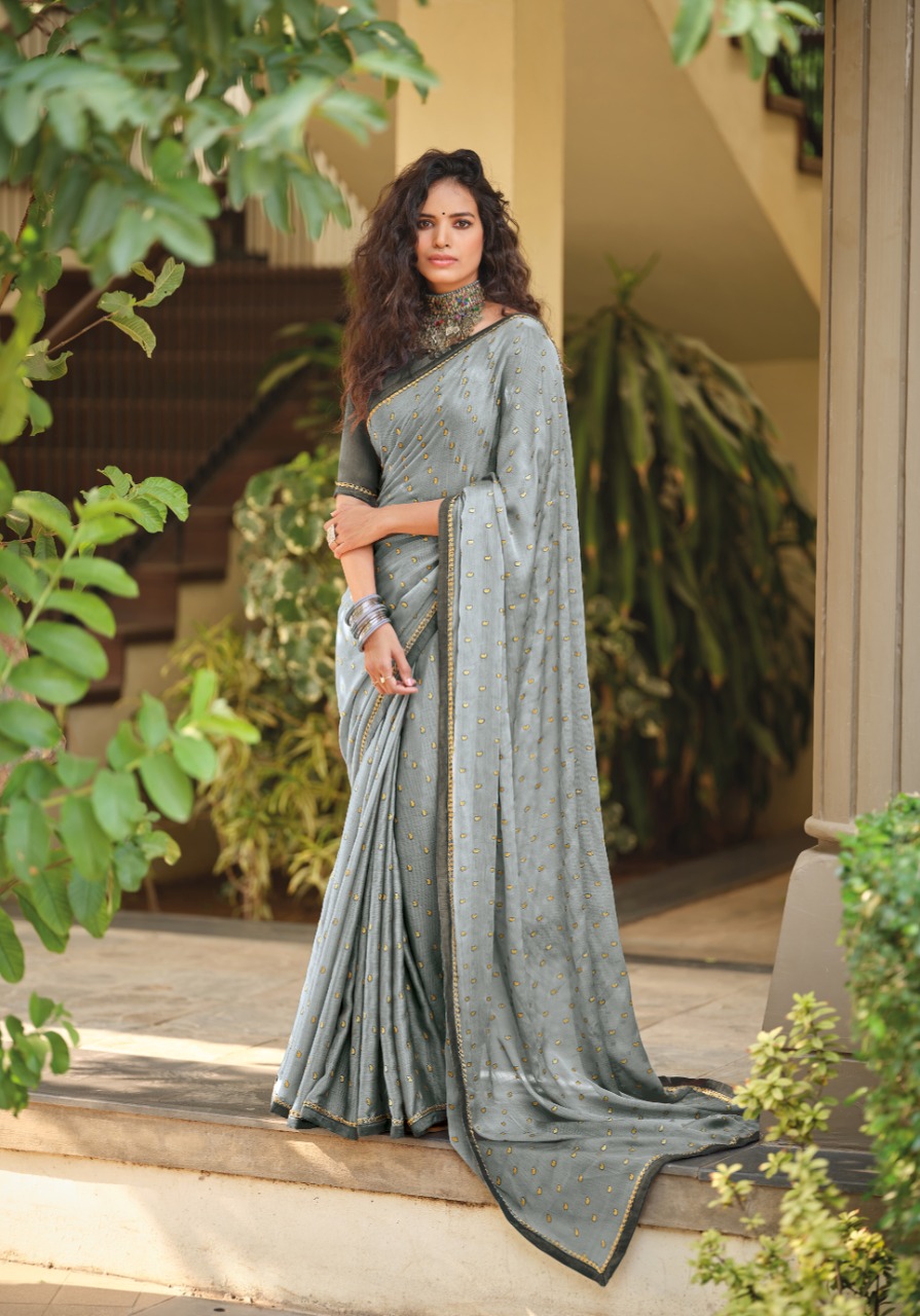 lt kashvi creation adira moss chiffon beautifull print saree catalog