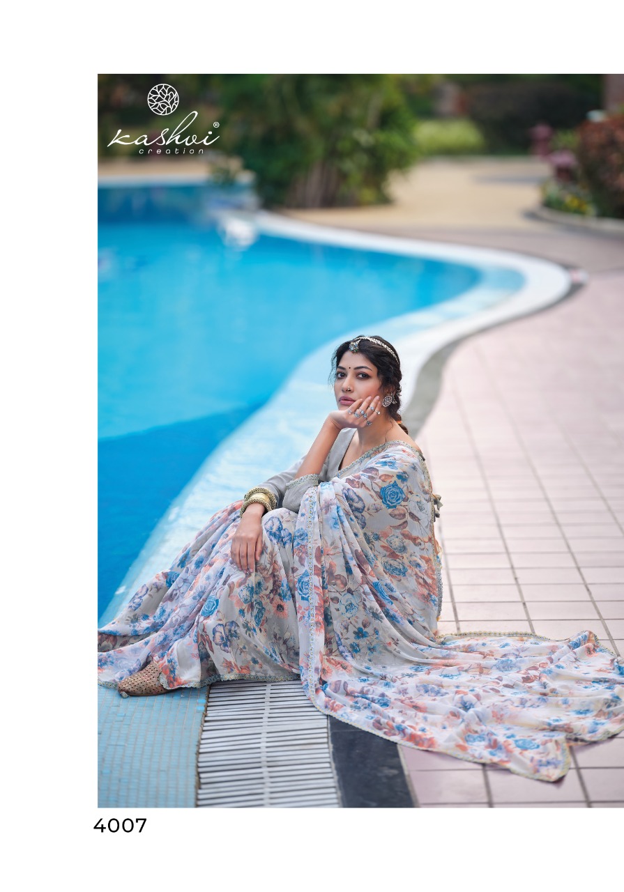 lt kashvi creation olivia vol 2 chiffon beautifull print saree catalog