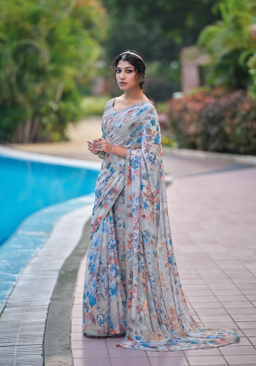 lt kashvi creation olivia vol 2 chiffon beautifull print saree catalog