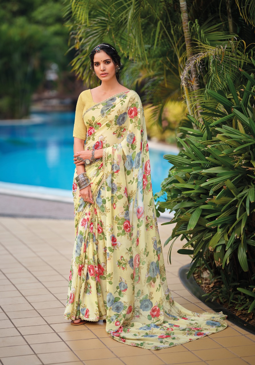 lt kashvi creation olivia vol 2 chiffon beautifull print saree catalog