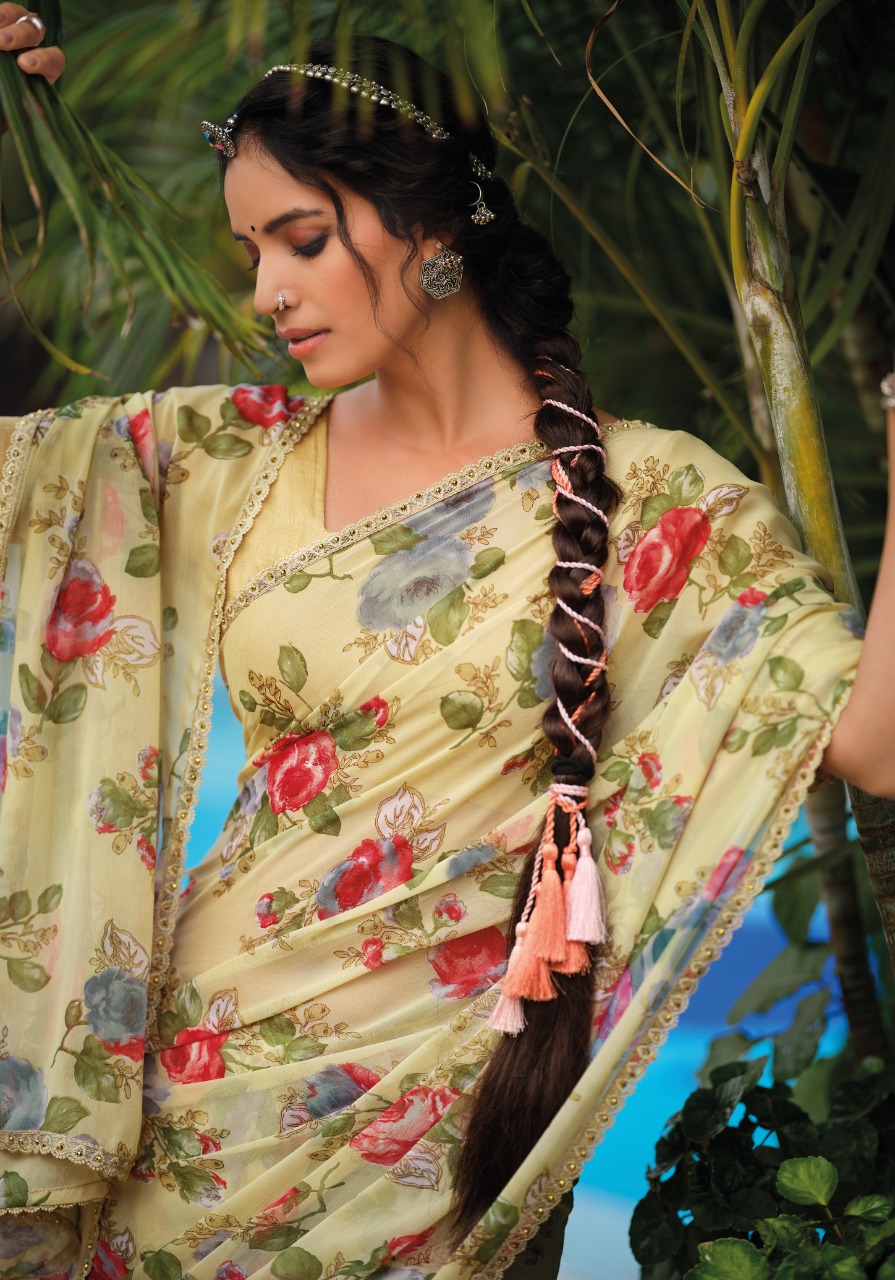 lt kashvi creation olivia vol 2 chiffon beautifull print saree catalog