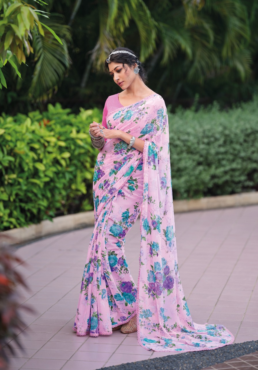 lt kashvi creation olivia vol 2 chiffon beautifull print saree catalog